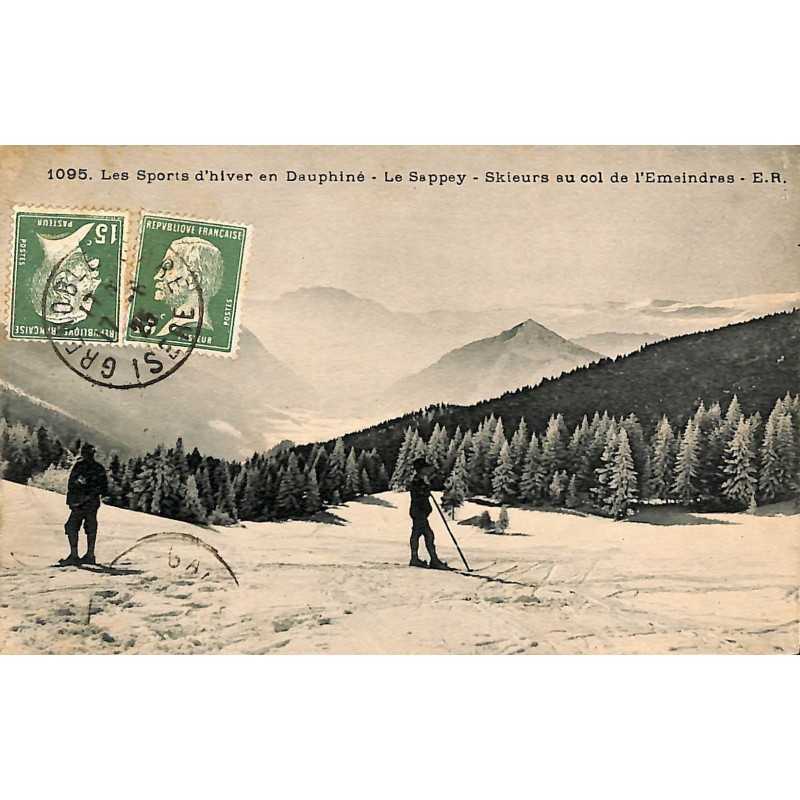 ABAO 38 - Isère [38] Le Sappey-en-Chartreuse - Skieurs au col de l'Emeindras.