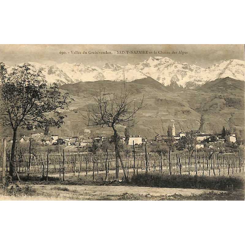 ABAO 38 - Isère [38] Saint-Nazaire - et la Chaîne des Alpes.