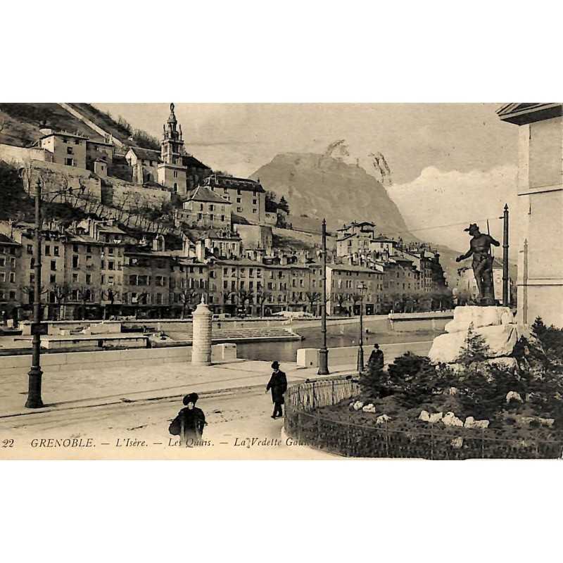 ABAO 38 - Isère [38] Grenoble - L'Isère. Les Quais. La Vedette Gauloise.