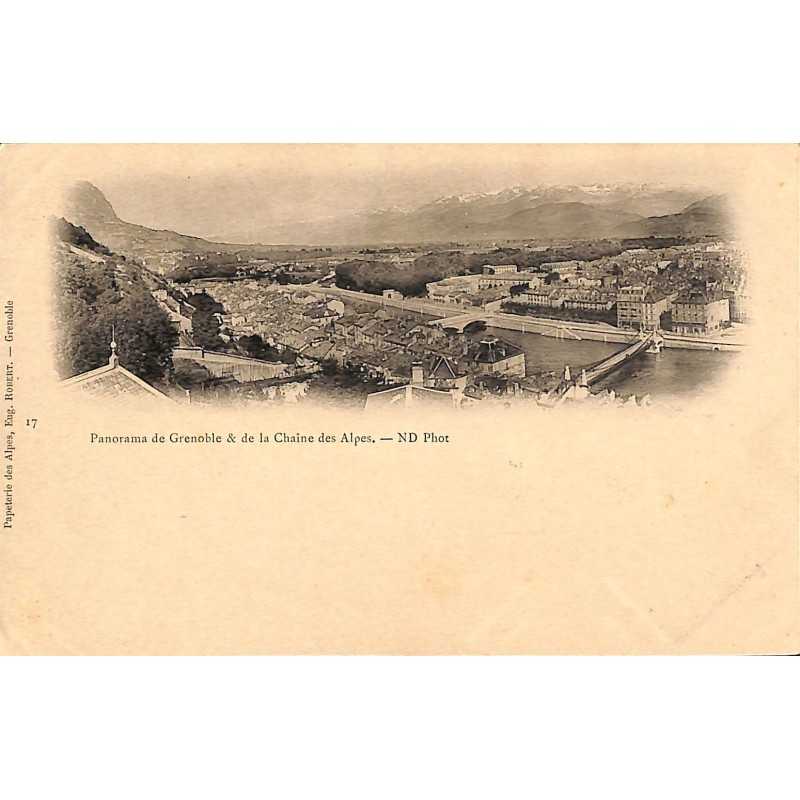 ABAO 38 - Isère [38] Grenoble - Panorama de Grenoble & la Chaîne des Alpes.
