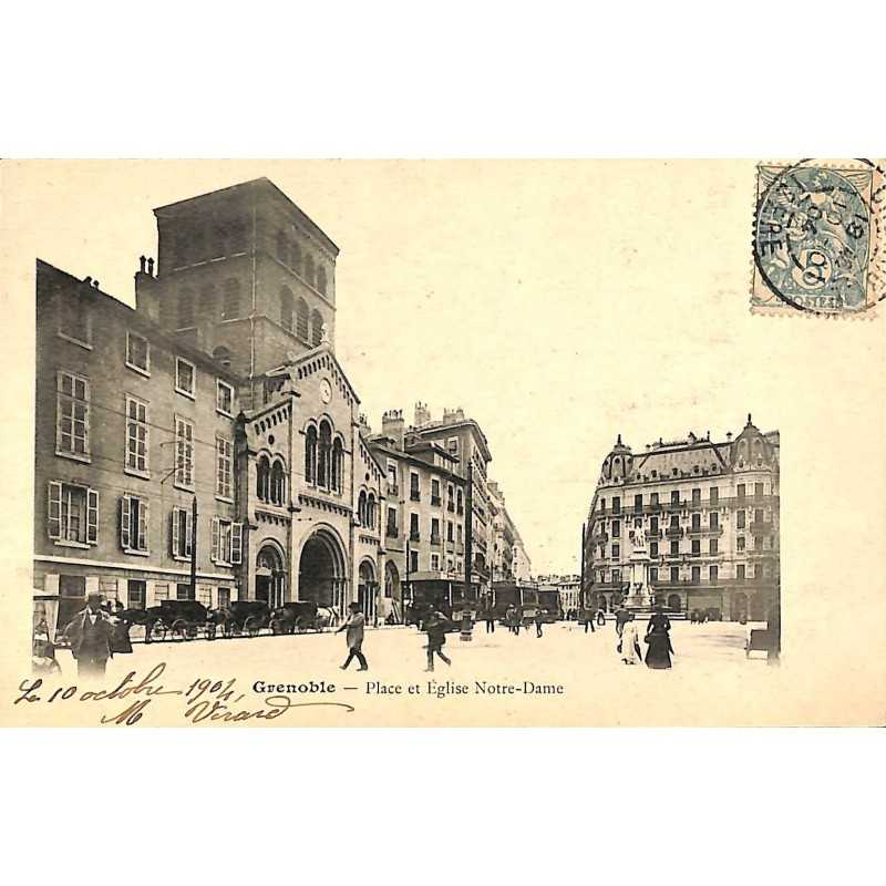 ABAO 38 - Isère [38] Grenoble - Place et Eglise Notre-Dame.