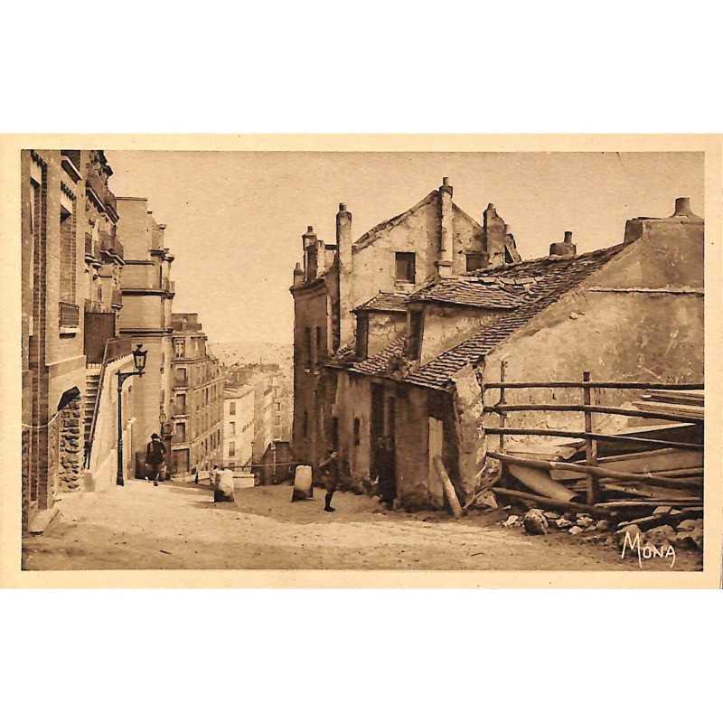 ABAO 75 - Paris [75] Paris 18 - Montmartre. La Rue du Mont-Cenis et la maison de Mimi Pinson....