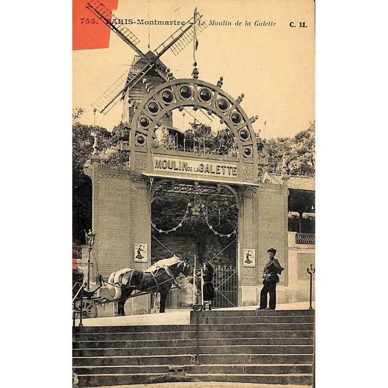 ABAO 75 - Paris [75] Paris 18 - Montmartre. Le Moulin de la Galette.