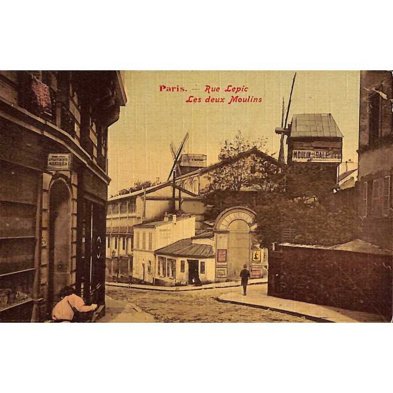 ABAO 75 - Paris [75] Paris 18 - Rue Lepic. Les deux Moulins.