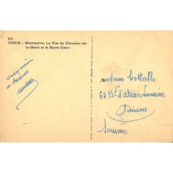 ABAO 75 - Paris [75] Paris 18 - Montmartre. La Rue du Chevalier de la Barre et le Sacré Cœur.