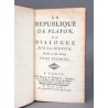 ABAO Philosophie Platon - La République ou Dialogue sur la Justice. Traduction de Jean-Nicolas Grou. 2 tomes.