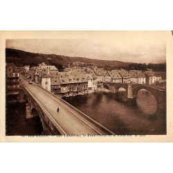 ABAO 12 - Aveyron [12] Espalion - Les Tanneries, le Pont-Vieux et le Pont sur le Lot.