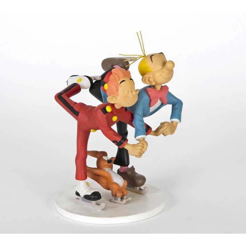 ABAO Bandes dessinées Leblon-Delienne : Spirou, Fantasio et Spip patineurs. TL 1500 ex.