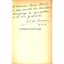 ABAO Littérature populaire Steeman (Stanislas-Andre) - Le Démon de Sainte-Croix. + Dédicace.