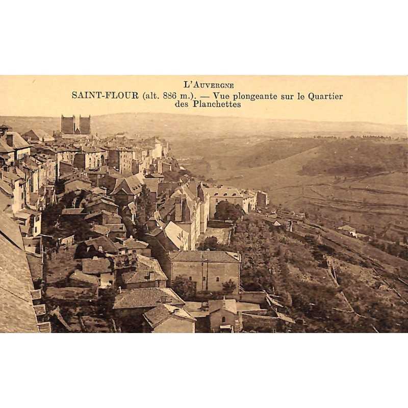 ABAO 15 - Cantal [15] Saint-Flour - Vue plongeante sur le Quartier des Planchettes.