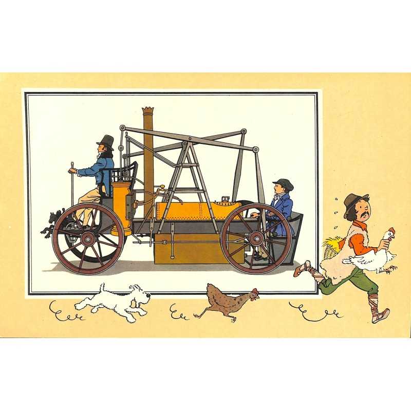 ABAO Bandes dessinées [Hergé] Tintin - Voir et Savoir : Automobile origines à 1900, série 2 chromo n°13