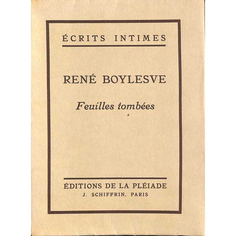 ABAO Grands papiers Boylesve (René) - Feuilles tombées. EO.