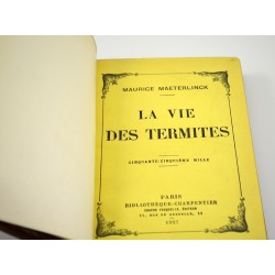ABAO Littérature Maeterlinck (Maurice) - La Vie des termites.