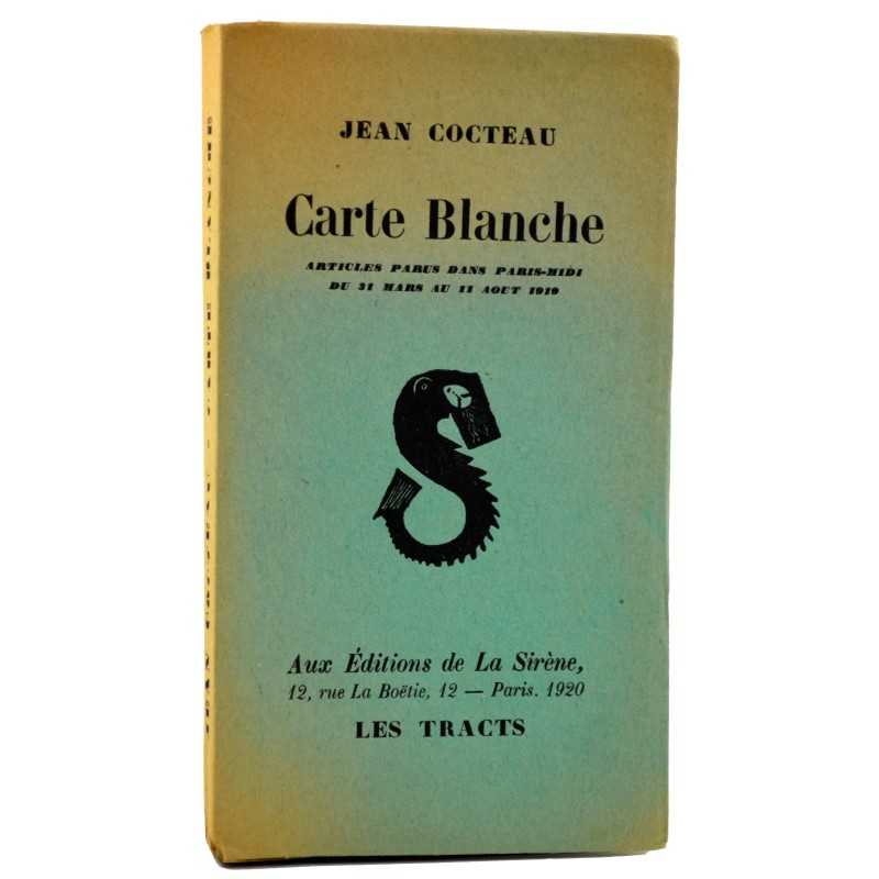 ABAO Littérature Cocteau (Jean) - Carte Blanche. EO.