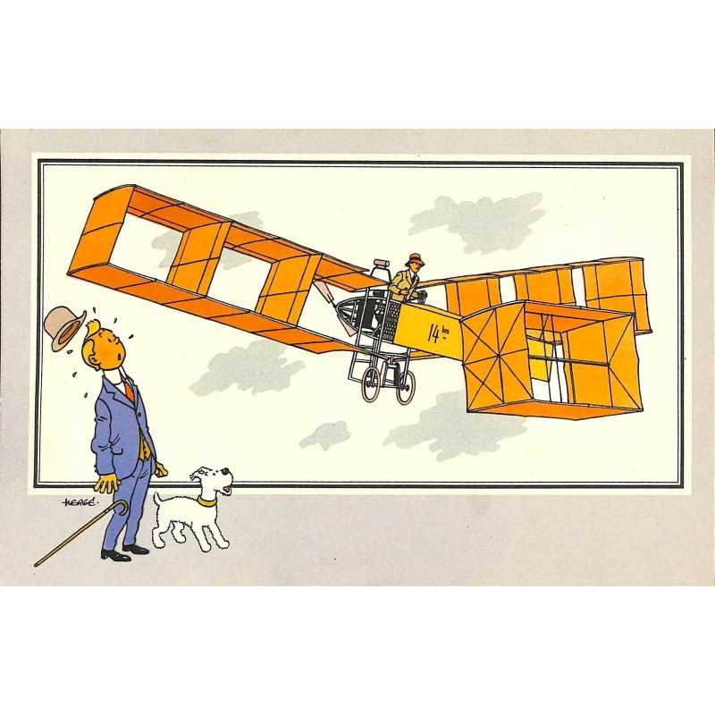 ABAO Bandes dessinées [Hergé] Tintin - Voir et Savoir : Aviation, collection B série 1 chromo n°01