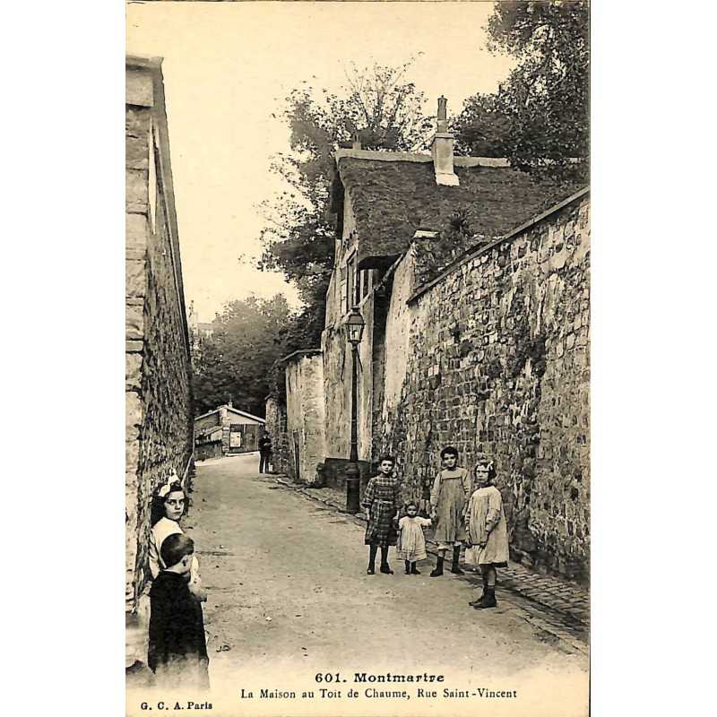 ABAO 75 - Paris [75] Paris 18 - La Maison au Toit de Chaume, Rue Saint-Vincent.