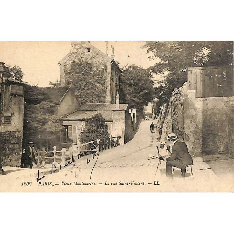ABAO 75 - Paris [75] Paris 18 - Vieux Montmartre. La rue Saint-Vincent.
