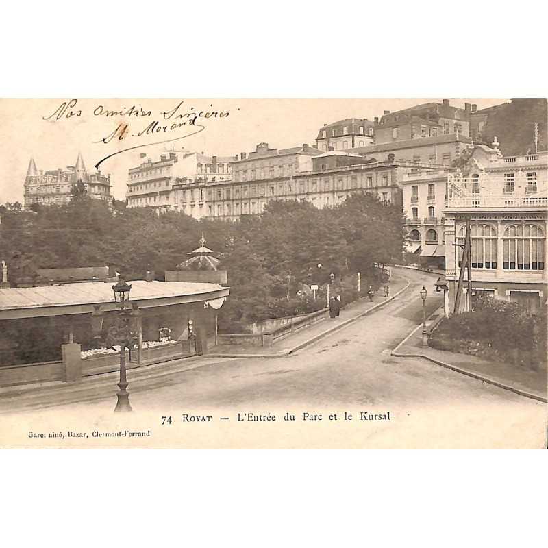 ABAO 63 - Puy-de-Dôme [63] Royat - L'Entrée du Parc et le Kursal.