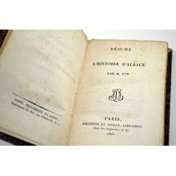 ABAO Histoire [France - Alsace] V*** - Résumé de l'histoire d'Alsace.