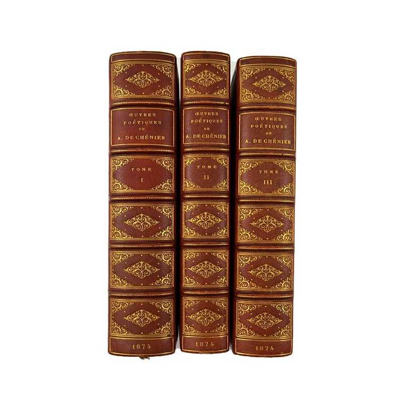 ABAO Poésie Chénier (André de) -Oeuvres poétiques. 3 tomes.