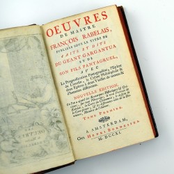 ABAO Littérature Rabelais (François) - Oeuvres de maître François Rabelais. 5 tomes.