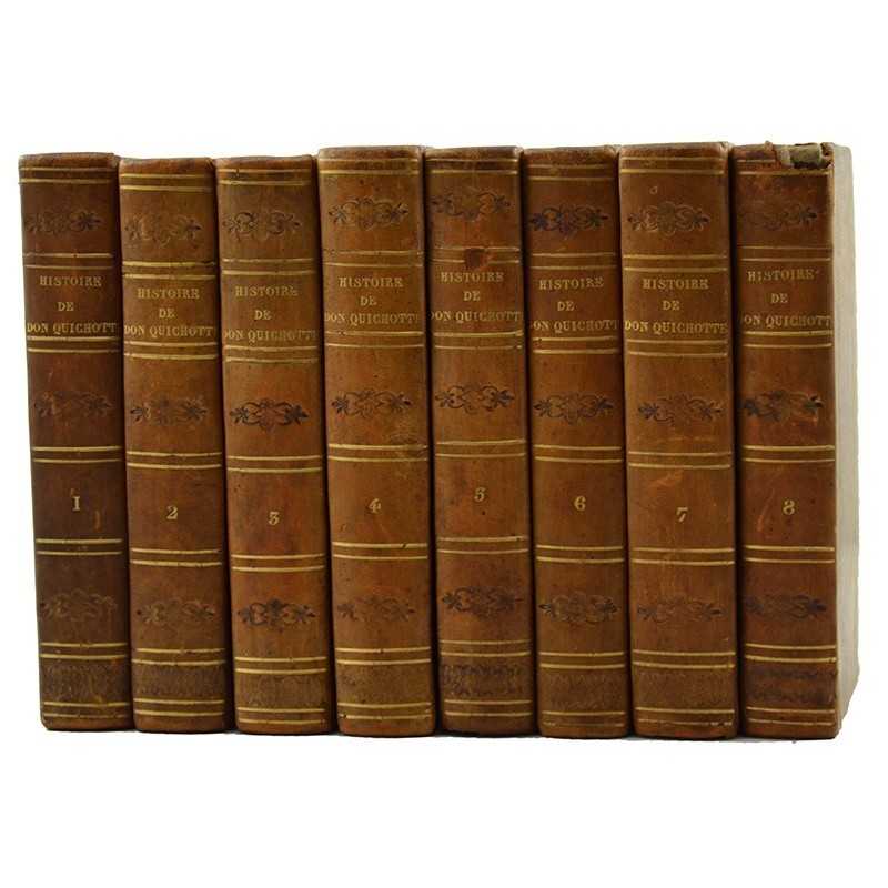 ABAO Littérature Cervantès (Michel de) - Histoire de l'admmirable Don Quichotte de la Manche. 8 tomes.