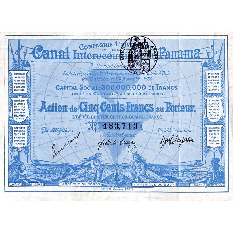 ABAO Billets, actions, monnaies [Action] Compagnie Universelle Du Canal Interoceanique De Panama.