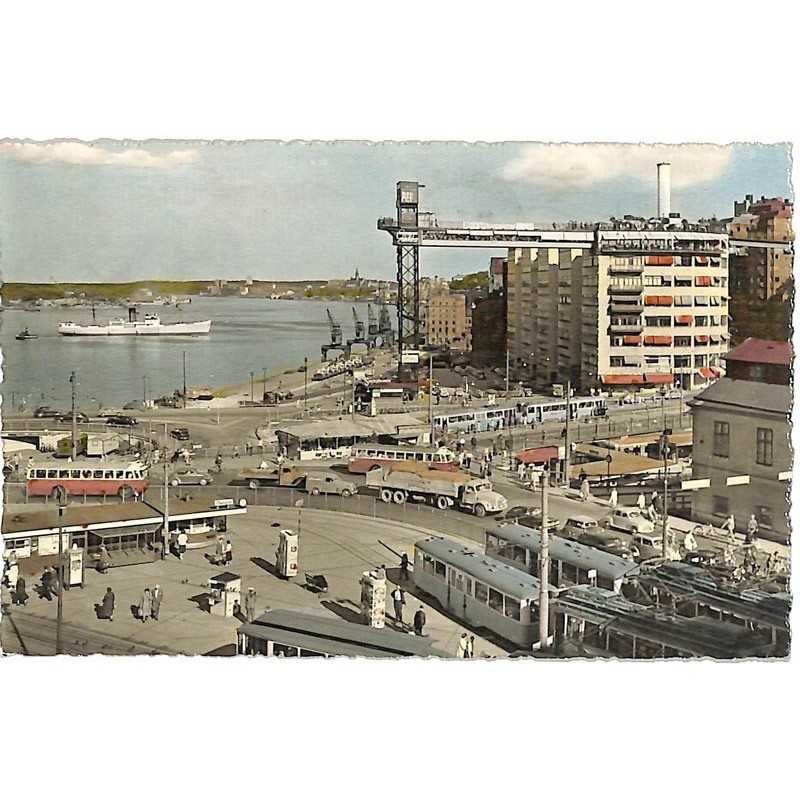 ABAO Suède Stockholm - Motiv frän Slussen med Katarinahissen Katarina Elevator.
