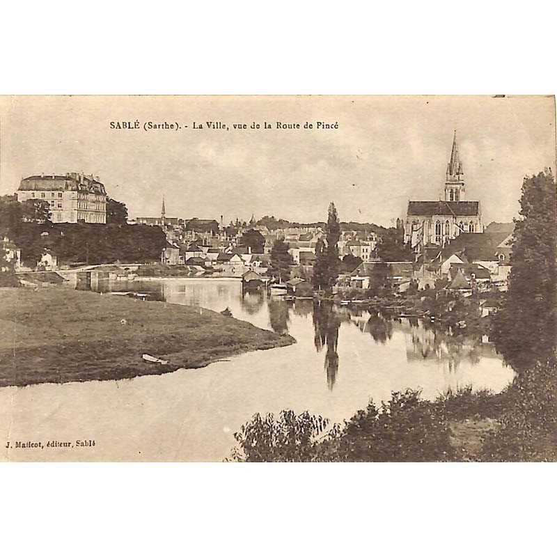 ABAO 72 - Sarthe [72] Sablé - La Ville, vue de la Route de Pincé.
