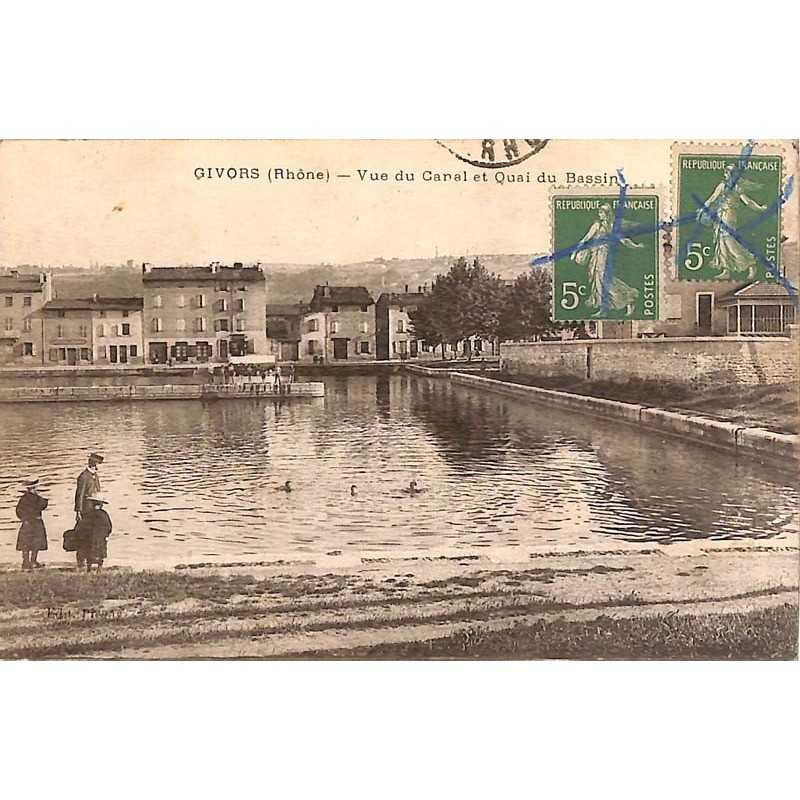 ABAO 69 - Rhône [69] Givors - Vue du Canal et Quai du Bassin.
