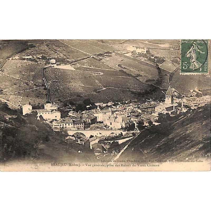 ABAO 69 - Rhône [69] Beaujeu - Vue générale prise des ruines du vieux château.