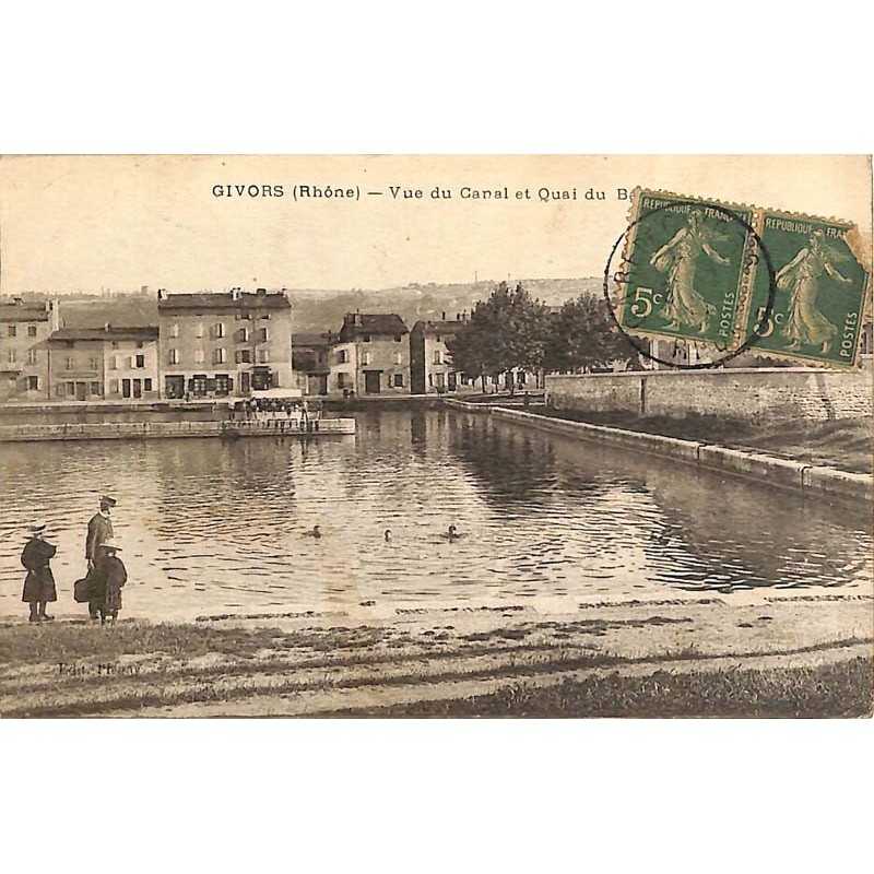 ABAO 69 - Rhône [69] Givors - Vue du Canal et Quai du Bassin.