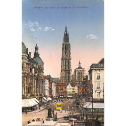 ABAO Anvers Anvers - Le Canal au sucre et la cathédrale.