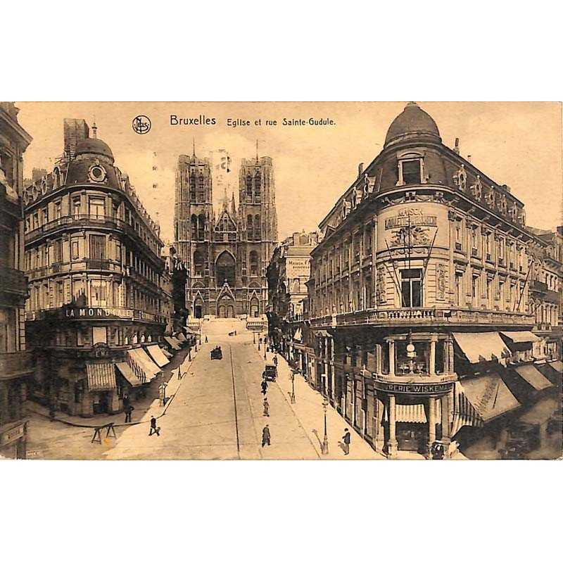 ABAO Bruxelles Bruxelles - Eglise et rue Sainte-Gudule.
