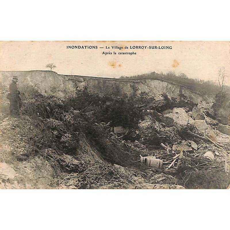 ABAO 77 - Seine-et-Marne [77] Lorroy-sur-Loing - Innondations. Le Village après la catastrophe.