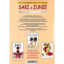 ABAO Bandes dessinées Saki et Zunie 04 TL 750 ex. num. et signé