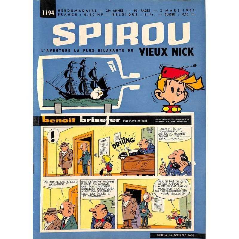 ABAO Fascicules Spirou 1961/03/02 n°1194 (avec le mini-récit)