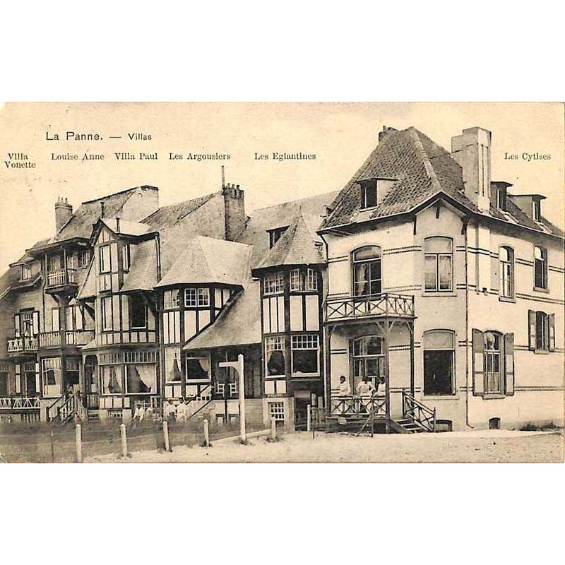 ABAO Flandre occidentale La Panne - Villas. Vonette, Louise Anne, Les Argousiers, Les Eglantines, Les Cytises.
