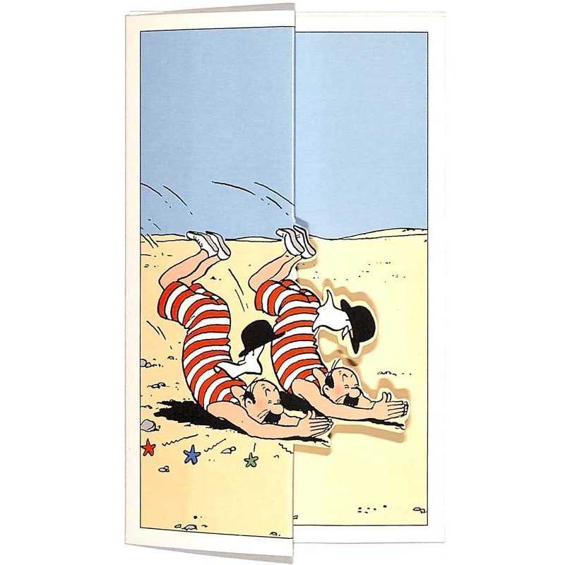 ABAO Cartes postales [Hergé] Tintin - Carte pop-up BASF. Les Dupont(d).