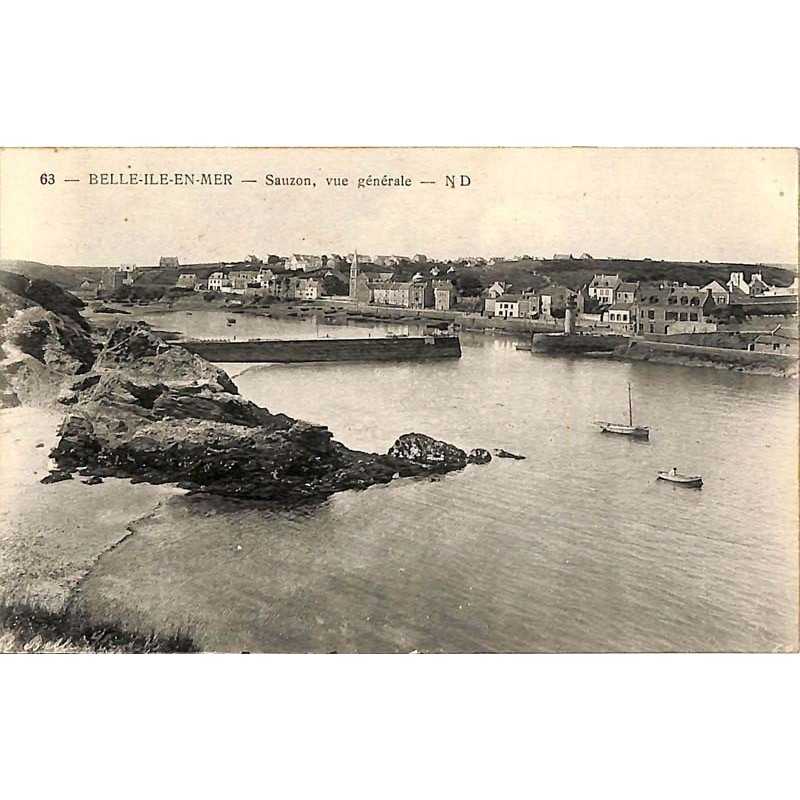 ABAO 56 - Morbihan [56] Belle-Île-en-Mer - Sauzon, vue générale.