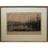 ABAO Gravures Gautier (Lucien) - Intérieur du vieux port à Marseille.
