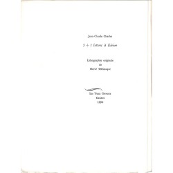 ABAO Poésie Charles (Jean-Claude) - 5 + 1 lettres à Elise. Lithographie originale d'Hervé Télémaque.