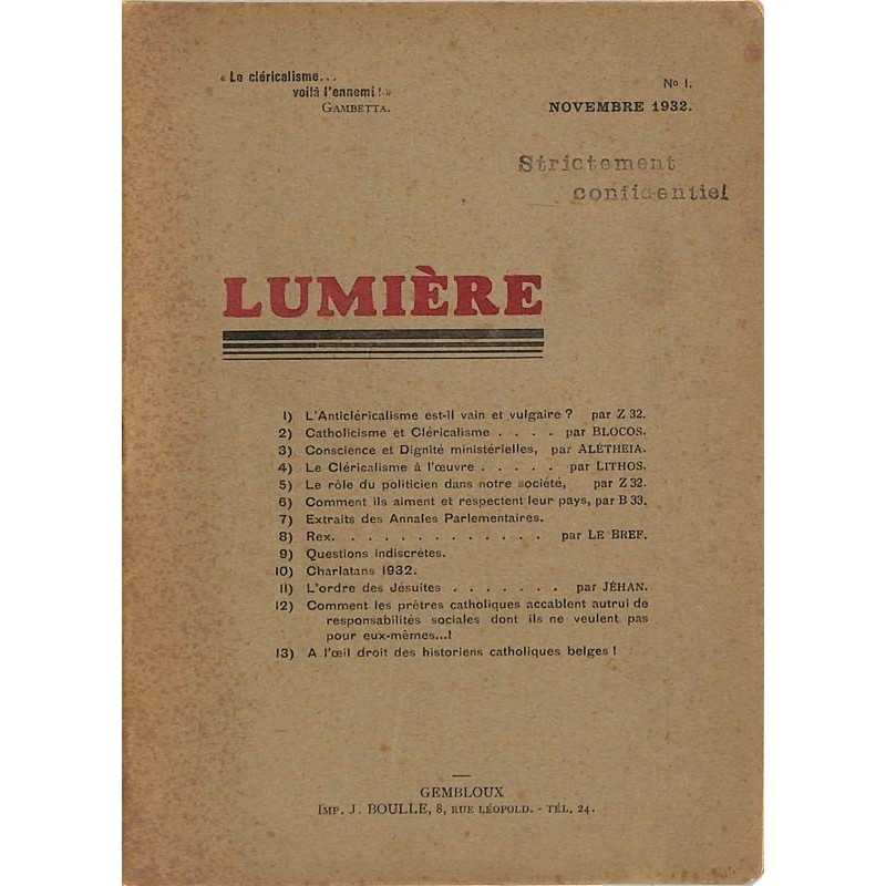 ABAO Franc-Maçonnerie Lumière 1932 n°1