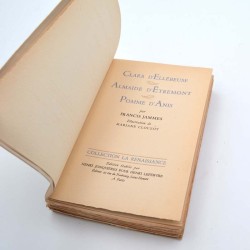 ABAO Littérature Jammes (Francis) - Clara d'Ellébeuse. Almaïde d'Étremont. Pomme d'Anis.