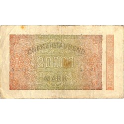 ABAO Billets, actions, monnaies [DE] 20000 Mark. 1923. Banknote Inflation.
