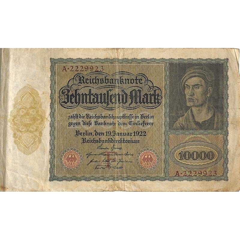 ABAO Billets, actions, monnaies [DE] 10000 Mark. Reichsbanknote. 1922.