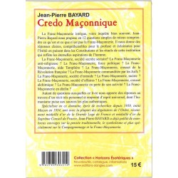 ABAO Franc-Maçonnerie Bayard (Jean-Pierre) - Credo maçonnique.