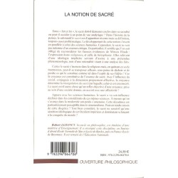 ABAO Essais Lloancy (Robert) - La Notion de sacré.