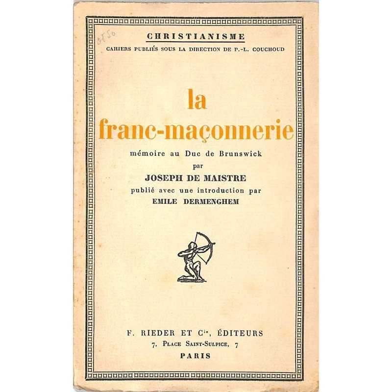 ABAO Franc-Maçonnerie Maistre (Joseph, de) - La Franc-maçonneire.