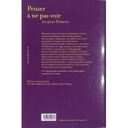 ABAO Essais Derrida (J.) - Penser à ne pas voir.